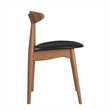 iNSPIRE Q Natural Finish Wood Tapered Dining Chairs (Set of 2) in Black