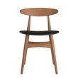 iNSPIRE Q Natural Finish Wood Tapered Dining Chairs (Set of 2) in Black