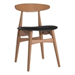 iNSPIRE Q Natural Finish Wood Tapered Dining Chairs (Set of 2) in Black