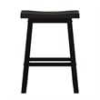 iNSPIRE Q Saddleback Wood Bar Height Stools (Set of 2) in Black Sand-Through