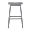 iNSPIRE Q Saddleback Wood Bar Height Stools (Set of 2) in Frost Gray