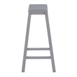 iNSPIRE Q Saddleback Wood Bar Height Stools (Set of 2) in Frost Gray