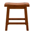 iNSPIRE Q Saddleback Wood Stools (Set of 2) in Oak