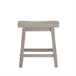 iNSPIRE Q Saddleback Wood Stools (Set of 2) in Frost Gray Finish