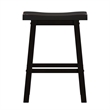 iNSPIRE Q Saddleback Wood Counter Height Stools (Set of 2) in Black Sand-Through