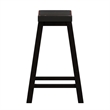 iNSPIRE Q Saddleback Wood Counter Height Stools (Set of 2) in Black Sand-Through