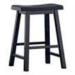 iNSPIRE Q Saddleback Wood Counter Height Stools (Set of 2) in Antique Denim Blue