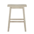iNSPIRE Q Saddleback Wood Counter Height Stools (Set of 2) in Antique White