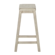 iNSPIRE Q Saddleback Wood Counter Height Stools (Set of 2) in Antique White