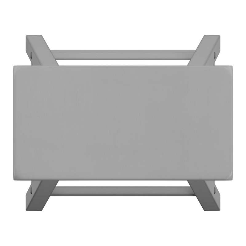 iNSPIRE Q Saddleback Wood Counter Height Stools (Set of 2) in Frost Gray