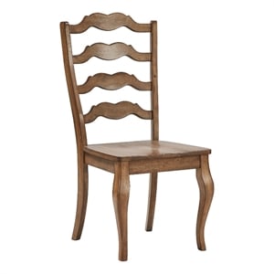 iNSPIRE Q French Ladder Back Wood Dining Chairs (Set of 2) in Oak