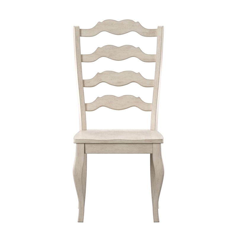 iNSPIRE Q French Ladder Back Wood Dining Chairs (Set of 2) in Antique White