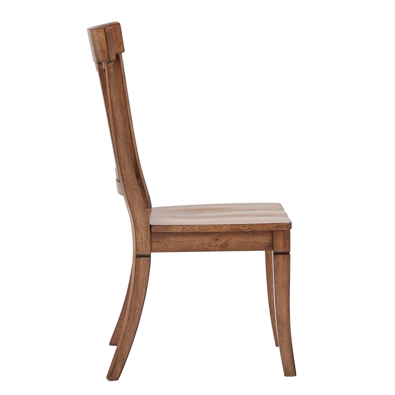 iNSPIRE Q Panel Back Wood Dining Chairs (Set of 2) in Oak
