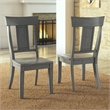 iNSPIRE Q Panel Back Wood Dining Chairs (Set of 2) in Antique Gray
