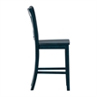 iNSPIRE Q Double X-Back Wood Counter Height Chairs (Set of 2) in Denim Blue