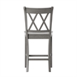 iNSPIRE Q Double X-Back Wood Counter Height Chairs (Set of 2) in Antique Gray