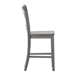 iNSPIRE Q Double X-Back Wood Counter Height Chairs (Set of 2) in Antique Gray