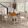 iNSPIRE Q Double X-Back Wood Counter Height Chairs (Set of 2) in Antique White