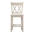 iNSPIRE Q Double X-Back Wood Counter Height Chairs (Set of 2) in Antique White