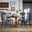 iNSPIRE Q Panel Back Wood Dining Chairs (Set of 2) in Antique Denim Blue