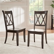 iNSPIRE Q Double X Back Wood Dining Chairs (Set of 2) in Antique Black