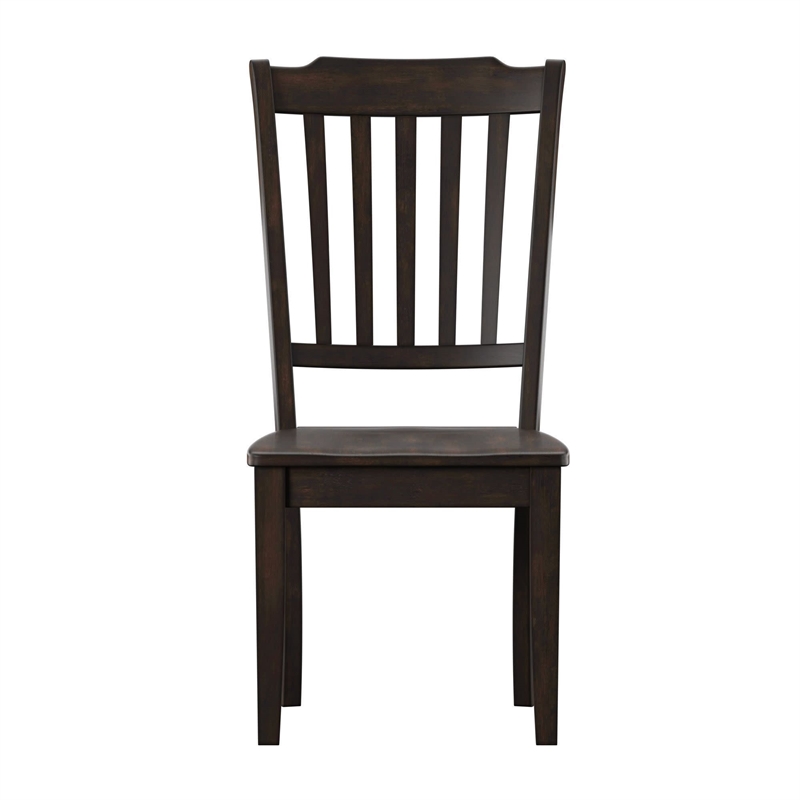 iNSPIRE Q Slat Back Wood Dining Chairs (Set of 2) in Antique Black