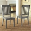 iNSPIRE Q Slat Back Wood Dining Chairs (Set of 2) in Antique Gray