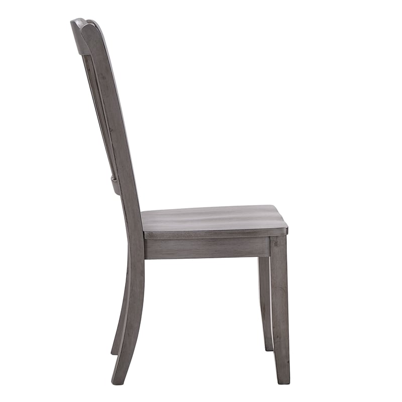iNSPIRE Q Slat Back Wood Dining Chairs (Set of 2) in Antique Gray