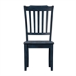 iNSPIRE Q Slat Back Wood Dining Chairs (Set of 2) in Dark Denim Blue