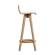 iNSPIRE Q Modern Swivel Wood Counter Height Stool (Set of 2) in Natural Finish