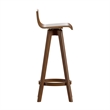 iNSPIRE Q Modern Swivel Wood Counter Height Stool (Set of 2) in Walnut Finish