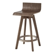 iNSPIRE Q Modern Swivel Wood Counter Height Stool (Set of 2) in Walnut Finish
