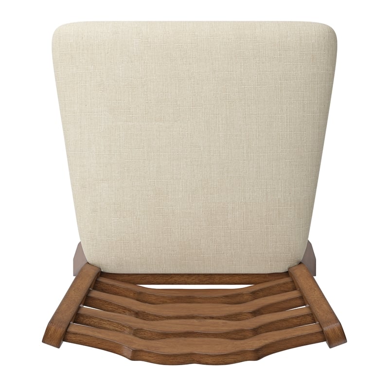 iNSPIRE Q French Ladder Back Counter Height Wood Swivel Stool in Oak