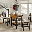 iNSPIRE Q French Ladder Back Counter Height Wood Swivel Stool in Antique Black