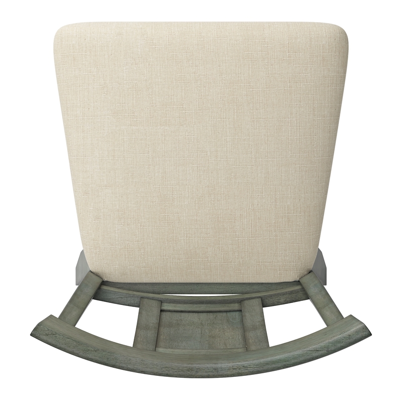 iNSPIRE Q Panel Back Counter Height Wood Swivel Chair in Antique Sage Green