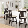 iNSPIRE Q Panel Back Counter Height Wood Swivel Chair in Antique Black