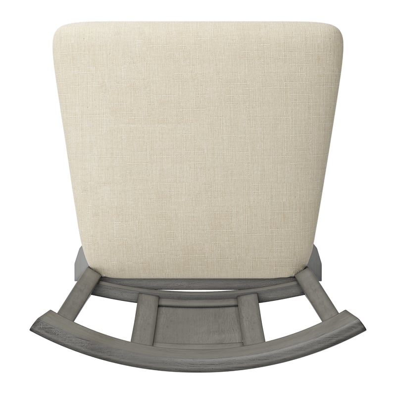 iNSPIRE Q Panel Back Counter Height Wood Swivel Chair in Antique Gray