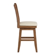 iNSPIRE Q Double X-Back Counter Height Wood Swivel Chair in Oak