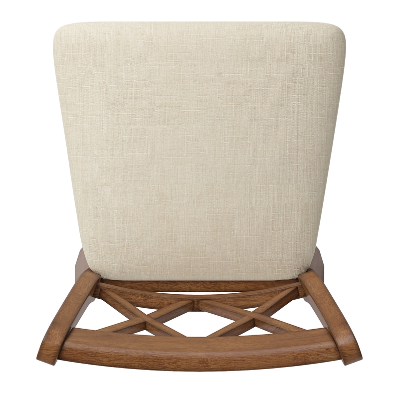 iNSPIRE Q Double X-Back Counter Height Wood Swivel Chair in Oak
