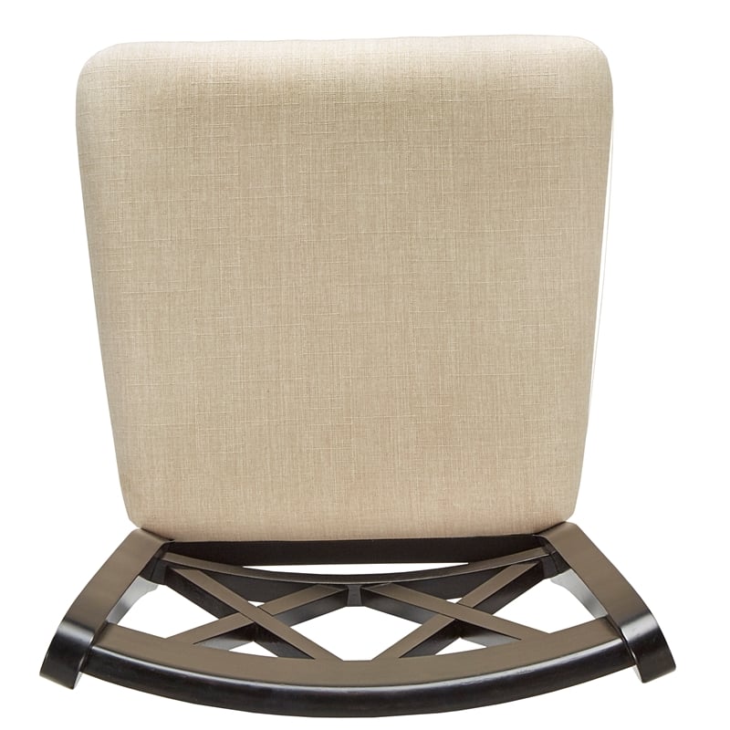 iNSPIRE Q Double X-Back Counter Height Wood Swivel Chair in Antique Black