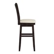 iNSPIRE Q Double X-Back Bar Height Wood Swivel Chair in Antique Black