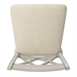 iNSPIRE Q Double X-Back Bar Height Wood Swivel Chair in Antique White