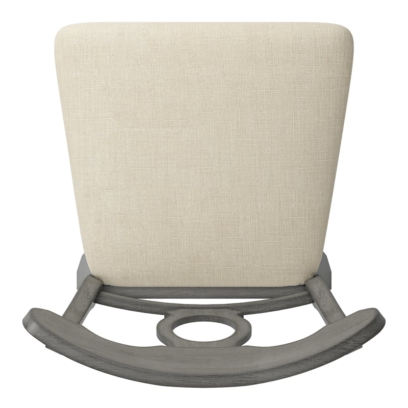 iNSPIRE Q Napoleon Back Counter Height Wood Swivel Chair in Antique Gray