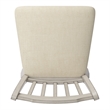 iNSPIRE Q Slat Back Bar Height Wood Swivel Chair in Antique White