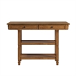 iNSPIRE Q Two-Tone Antique Wood Kitchen Island Buffet with Oak Top in Oak Base