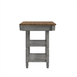 iNSPIRE Q Two-Tone Antique Wood Kitchen Island Buffet with Oak Top in Gray Base