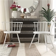 iNSPIRE Q White Metal Low Back Windsor Dining Chairs (Set of 2)