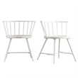 iNSPIRE Q White Metal Low Back Windsor Dining Chairs (Set of 2)