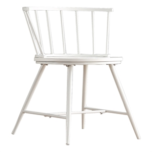 iNSPIRE Q White Metal Low Back Windsor Dining Chairs (Set of 2)
