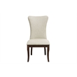 iNSPIRE Q Dark Cherry Finiah Wood Beige Fabric Wingback Dining Chairs (Set of 2)